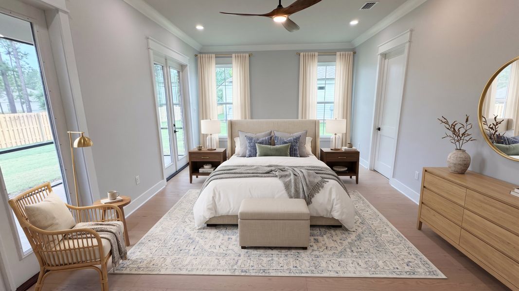 Furnished interior view inside a new home in Steamboat Landing at Hammock Bay, Freeport (Image 8).
