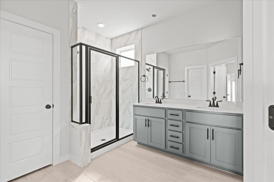 Furnished interior view inside a new home in Trace, San Marcos (Image 11).