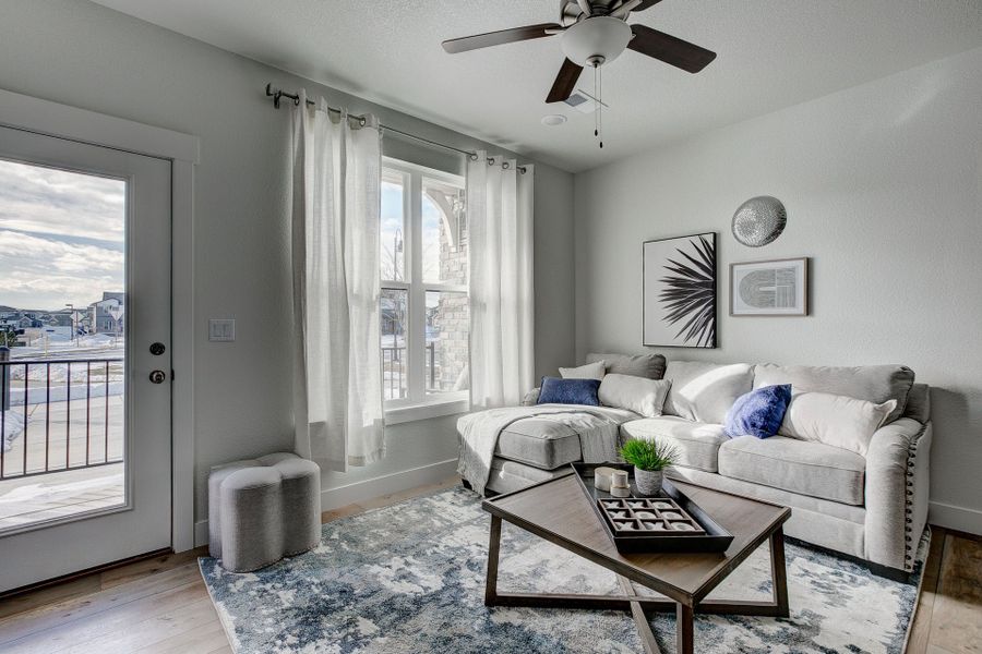 Representative furnished interior of a home built from the The Cambridge by Landmark Homes in The Lakes at Centerra, Loveland (Image 4).