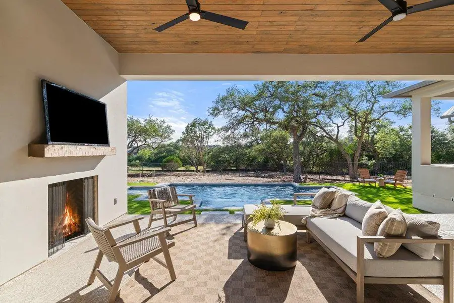 Resort style outdoor living just steps from the great room. Resort style outdoor living just steps from the great room.