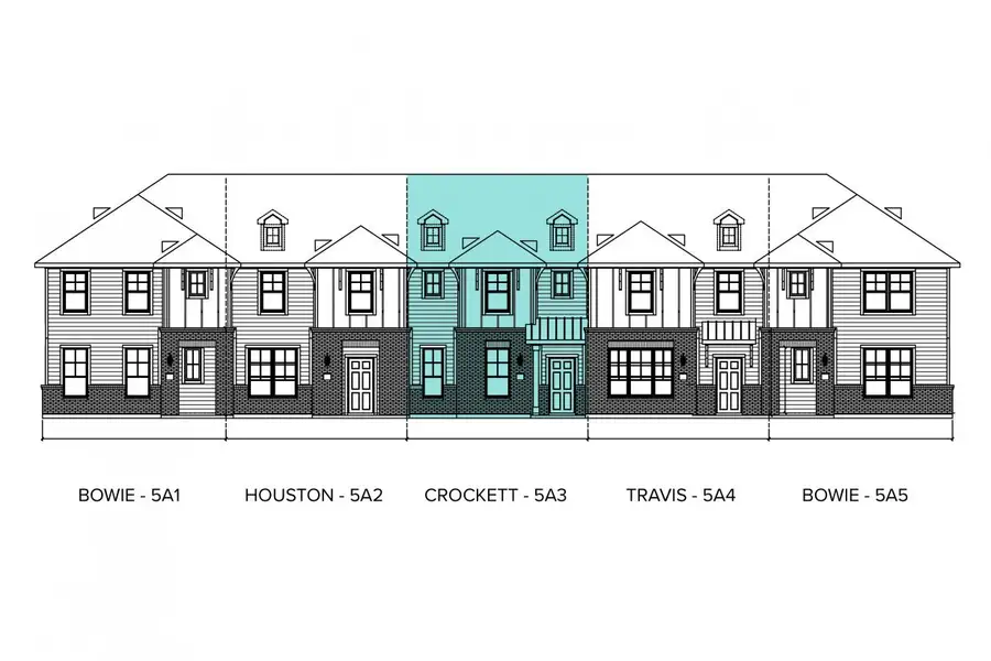 Representative rendering of the exterior for the Seven Oaks Crockett by Brohn Homes (Image 3).