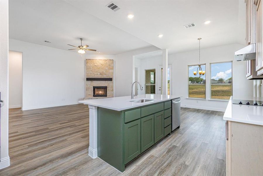 Furnished interior view inside a new home in Stone Henge II, Sanger (Image 11).