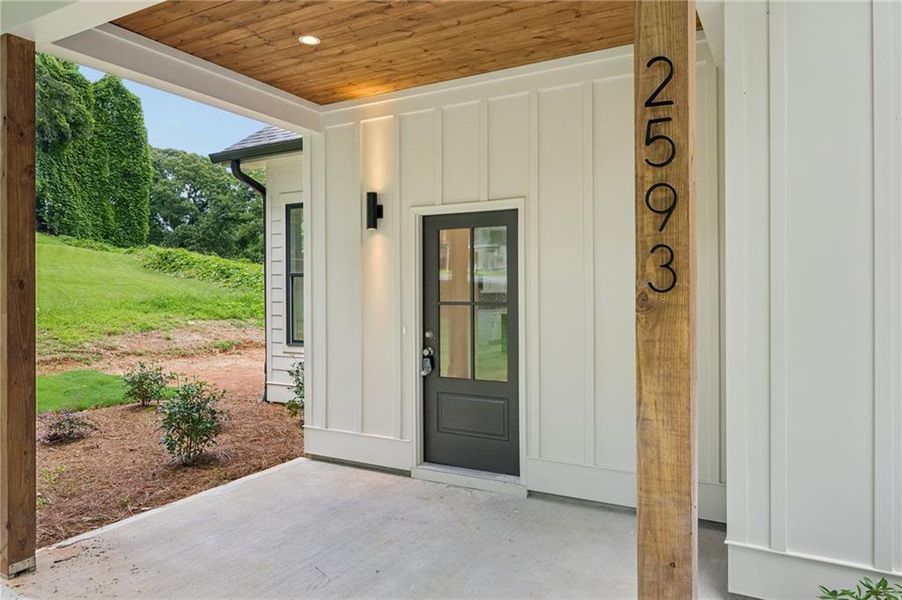 Exterior details and patio area of a home in , Atlanta (Image 3). Exterior details and patio area of a home in , Atlanta (Image 3).
