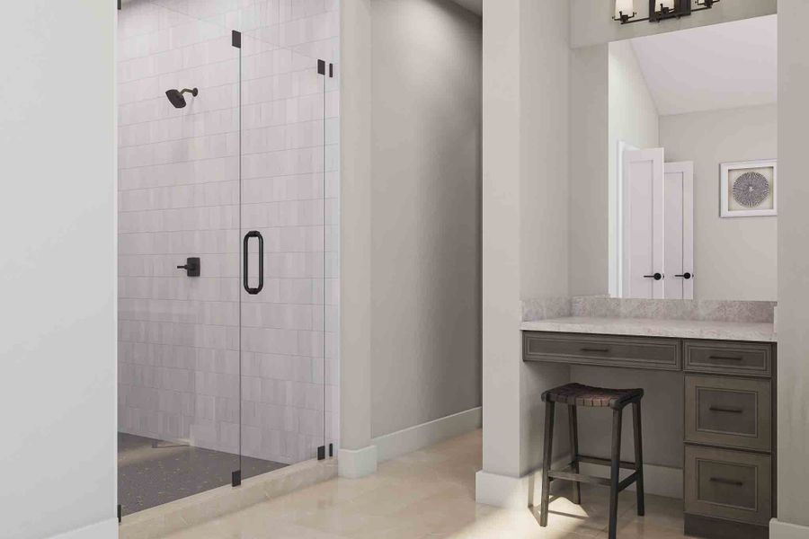 Furnished interior view inside a new home in Woodson’s Reserve 80′, Spring (Image 17).