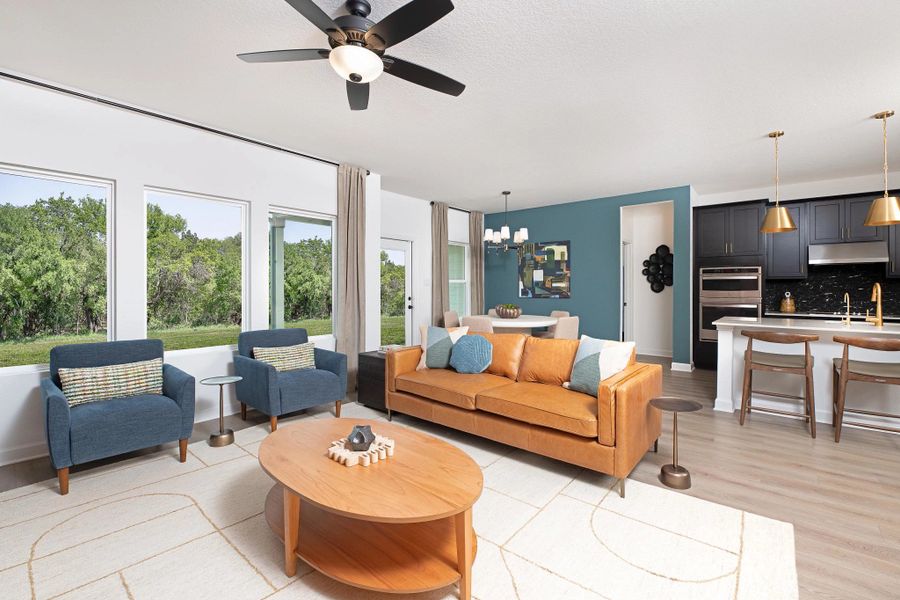 Representative furnished interior of a home built from the Gage by Ashton Woods in Hennersby Hollow, San Antonio (Image 4).