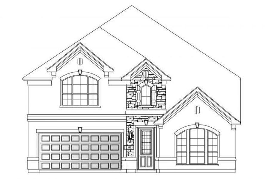 Representative exterior photo of a completed home built from the Charleston II by Grand Homes in Grand Oaks, Celina, TX (Image 21).