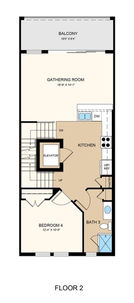2D floor plan layout of this home in Seahaven, Punta Gorda, FL (Image 8).