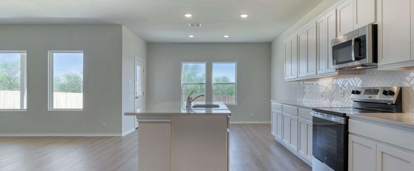 Representative furnished interior of a home built from the Placid by Ashton Woods in Hennersby Hollow, San Antonio (Image 5).
