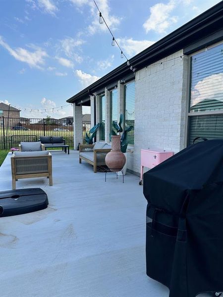 View of patio / terrace with an outdoor hangout area