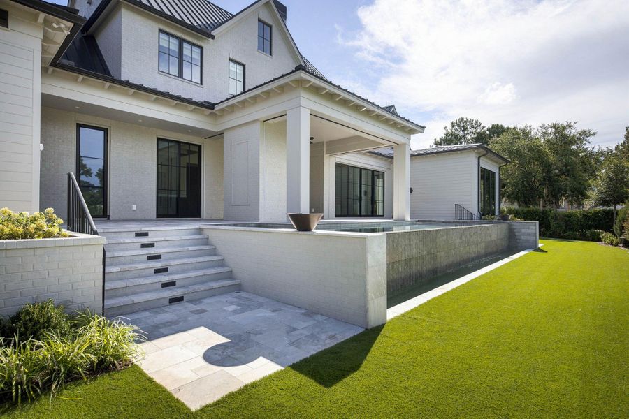 Exterior details and patio area of a home in , Charleston (Image 47). Exterior details and patio area of a home in , Charleston (Image 47).