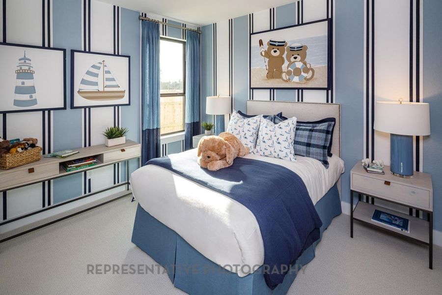 Furnished interior view inside a new home in Riceland: 50ft. lots, Mont Belvieu (Image 12).