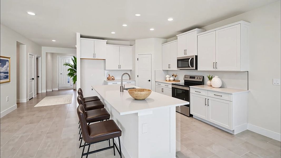 Representative furnished interior of a home built from the LANTANA by D.R. Horton in Buchanan Trails, Newberry (Image 7).