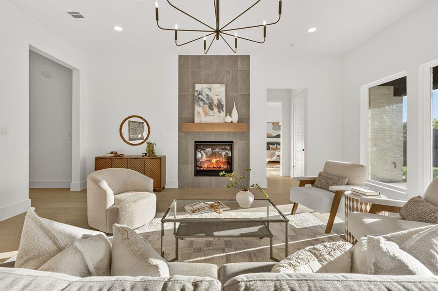 Furnished interior view inside a new home in The Grove, Fort Worth (Image 6).