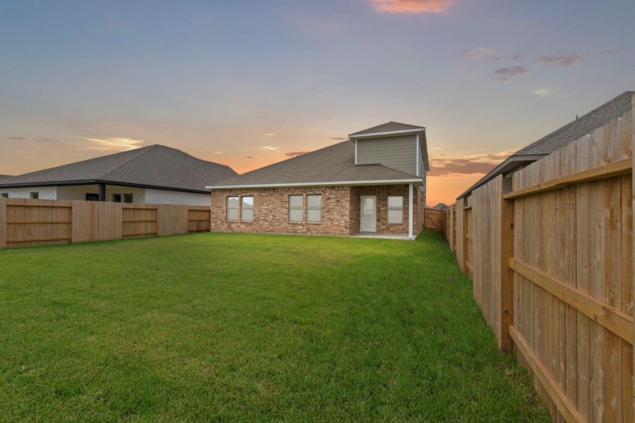 Exterior details and patio area of a home in Windrose Green, Angleton (Image 4). Exterior details and patio area of a home in Windrose Green, Angleton (Image 4).