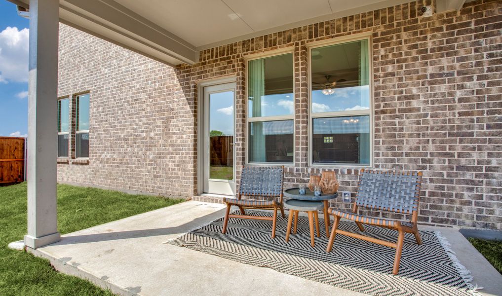 Shady covered patio