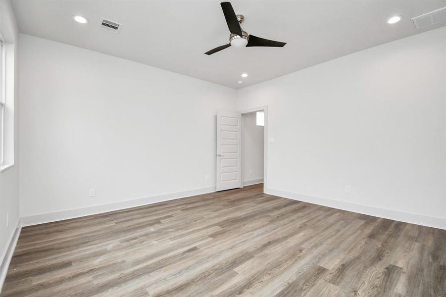 Primary Bedroom with Ceiling Fan - 10X14