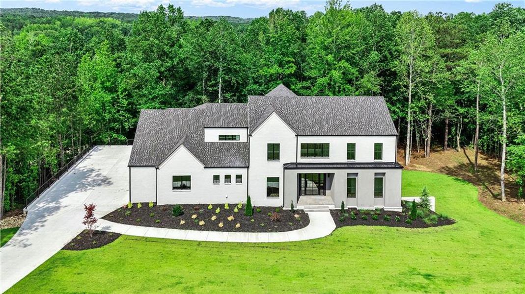 Front exterior of a new home in , Newnan, GA, highlighting curb appeal (Image 29).