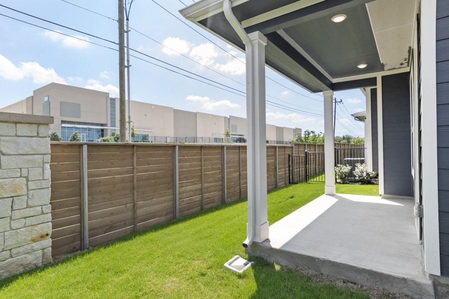 Front exterior of a new home in Center 45, Round Rock, TX, highlighting curb appeal (Image 19).