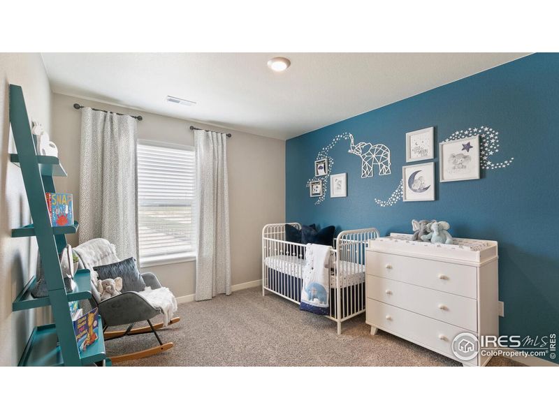 Furnished interior view inside a new home in Fossil Creek Ranch, Windsor (Image 8). Furnished interior view inside a new home in Fossil Creek Ranch, Windsor (Image 8).