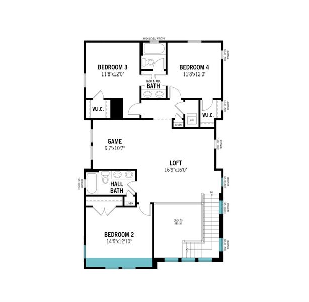 2D floor plan layout for the Merritt by Mattamy Homes in Celebration - Island Village, Celebration, FL (Image 4). 2D floor plan layout for the Merritt by Mattamy Homes in Celebration - Island Village, Celebration, FL (Image 4).