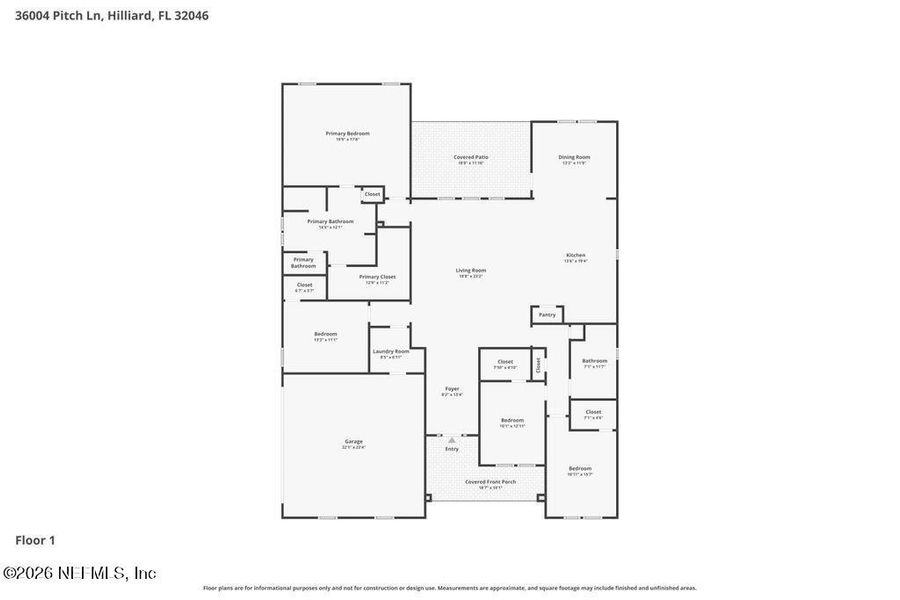 2D floor plan layout of this home in , Hilliard, FL (Image 5).