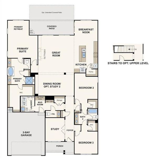 2D floor plan layout of this home in Echo Grove, Cumming, GA (Image 3).