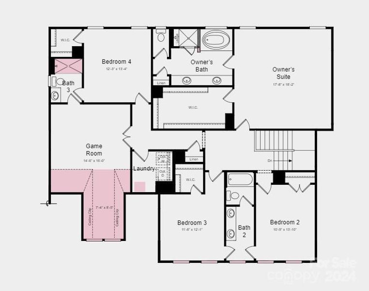 Structural options added include: Bay window at guest suite, sunroom, study in lieu of flex, walk in shower at bath 3, and sink in laundry room.