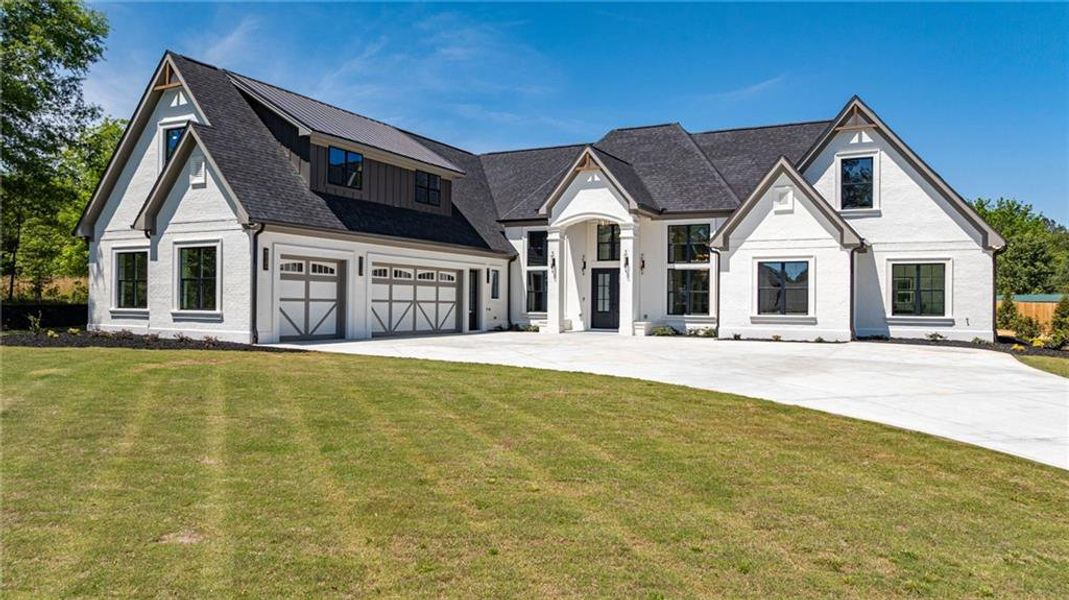 Front exterior of a new home in , Monroe, GA, highlighting curb appeal (Image 37).