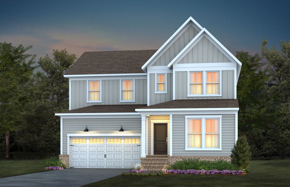 Representative exterior photo of a completed home built from the Moorpark by Pulte Homes in Brio, Knightdale, NC (Image 1). Representative exterior photo of a completed home built from the Moorpark by Pulte Homes in Brio, Knightdale, NC (Image 1).