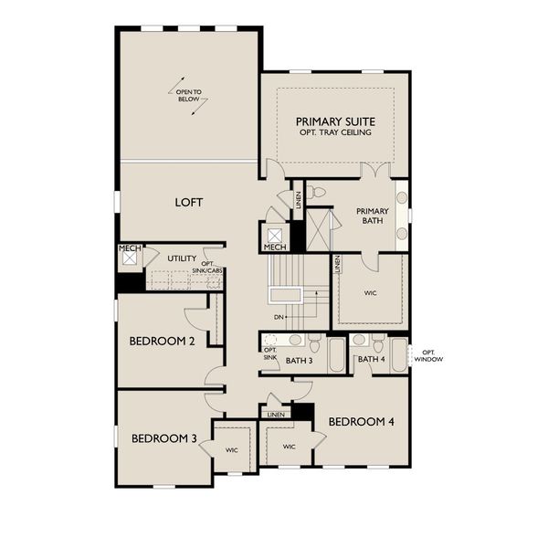 2D floor plan layout for the Duval by Ashton Woods in Oakfield Trails Traditional, Parrish, FL (Image 3). 2D floor plan layout for the Duval by Ashton Woods in Oakfield Trails Traditional, Parrish, FL (Image 3).