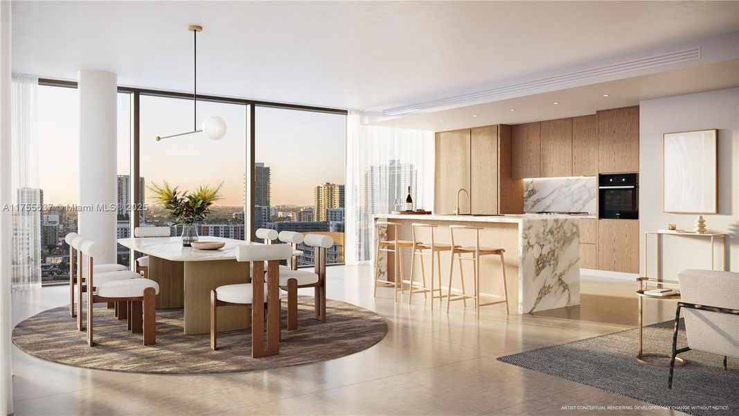 Furnished interior view inside a new home in , Miami (Image 6). Furnished interior view inside a new home in , Miami (Image 6).