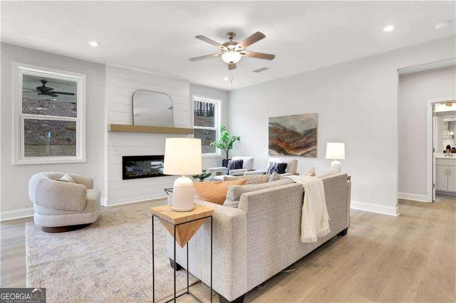 Furnished interior view inside a new home in The Paddocks at Doc Hughes, Buford (Image 10).