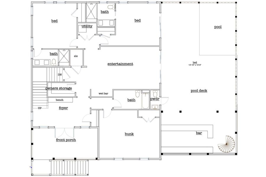 2D floor plan layout of this home in , Isle Of Palms, SC (Image 4).