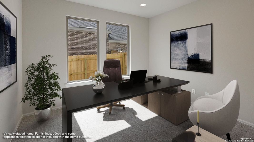 Furnished interior view inside a new home in Ladera 40', San Antonio (Image 8).