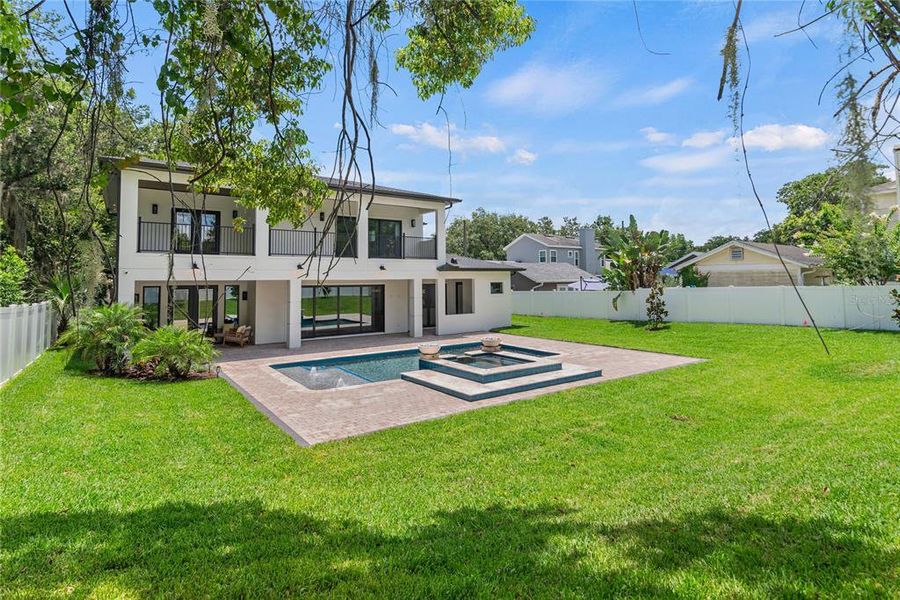 Heated pebbletec saltwater pool with spa, sunshelf with water feature, variable speed high efficiency pump, and 2 gas fireballs Heated pebbletec saltwater pool with spa, sunshelf with water feature, variable speed high efficiency pump, and 2 gas fireballs