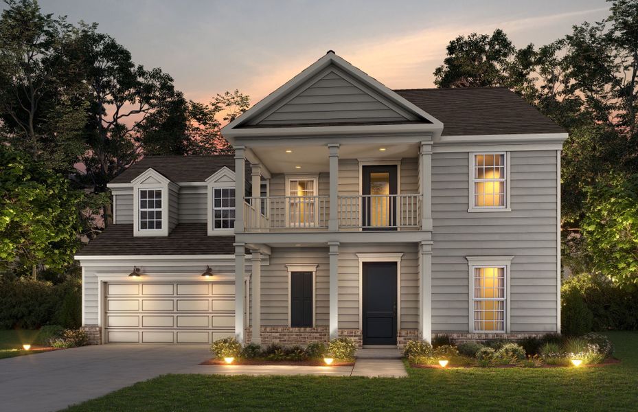 Representative exterior photo of a completed home built from the Waterstone by Pulte Homes in Waterside at Pine Island, Columbia, SC (Image 2). Representative exterior photo of a completed home built from the Waterstone by Pulte Homes in Waterside at Pine Island, Columbia, SC (Image 2).