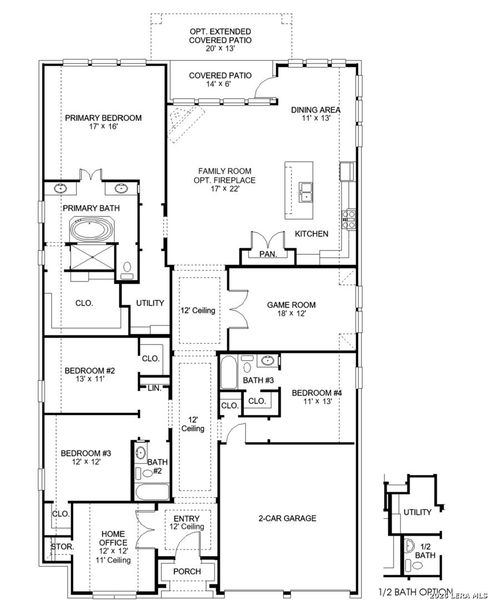 2D floor plan layout of this home in Cibolo Valley Heights, Cibolo, TX (Image 5).