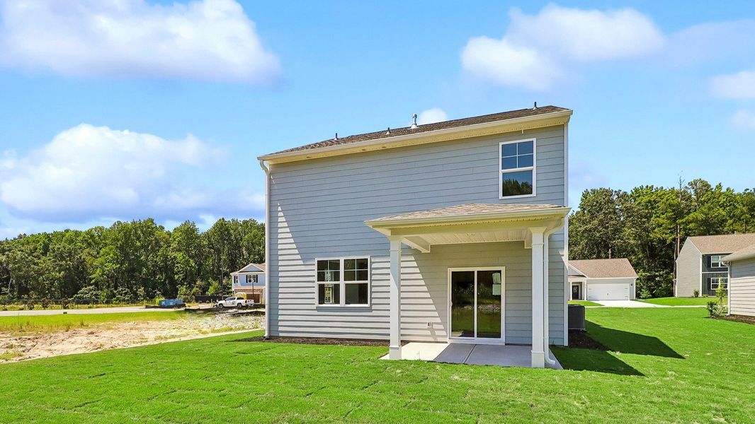 Exterior details and patio area of a home in Sease's Pond, Gilbert (Image 19).
