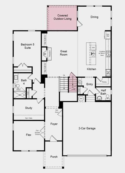 2D floor plan layout of this home in Bennett Farm, Loganville, GA (Image 2).