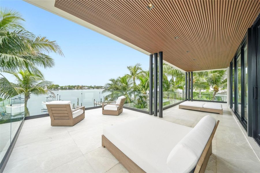 Exterior details and patio area of a home in , Miami Beach (Image 30). Exterior details and patio area of a home in , Miami Beach (Image 30).