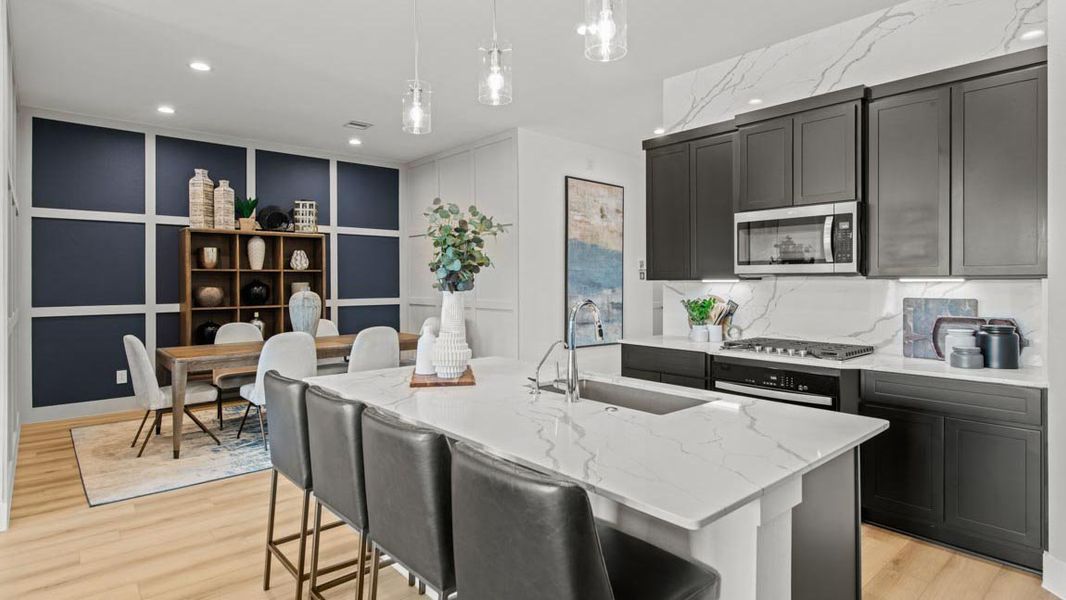 Furnished interior view inside a new home in Hills of Westlake, Conroe (Image 7).