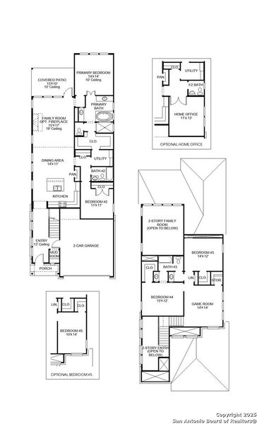 2D floor plan layout of this home in Stillwater Ranch 40', San Antonio, TX (Image 2).