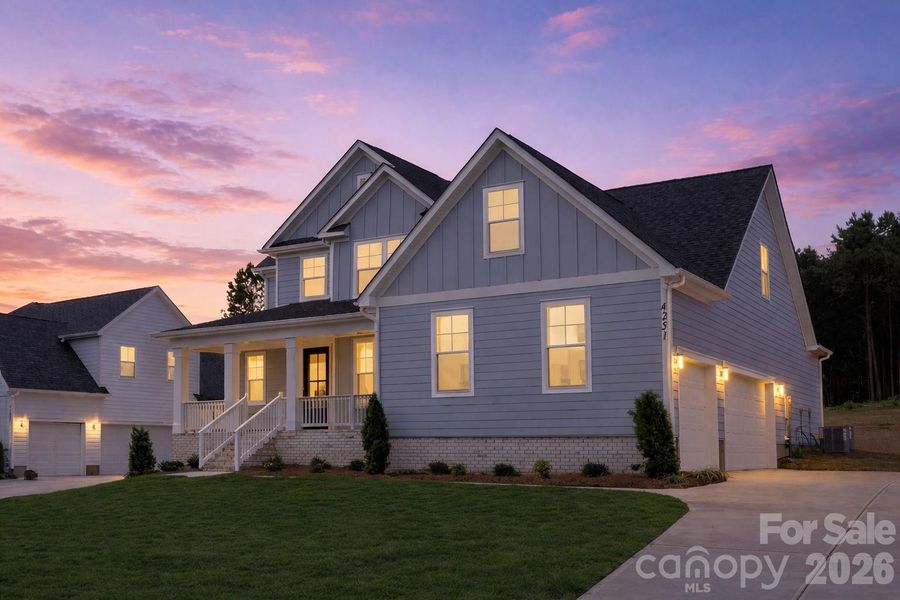 Front exterior of a new home in , Sherrills Ford, NC, highlighting curb appeal (Image 19).