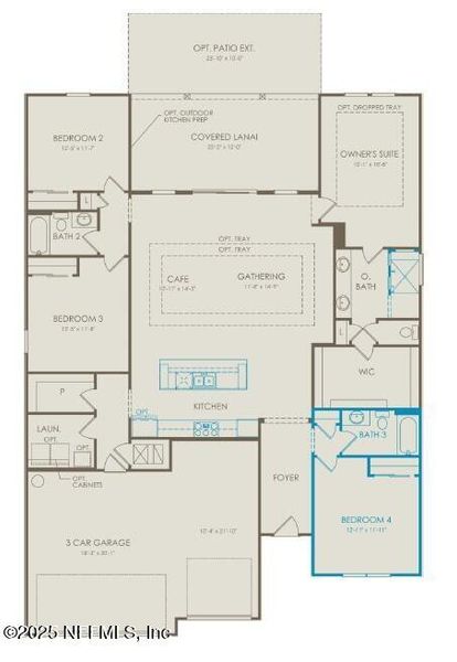 2D floor plan layout of this home in Hyland Trail, Green Cove Springs, FL (Image 3).