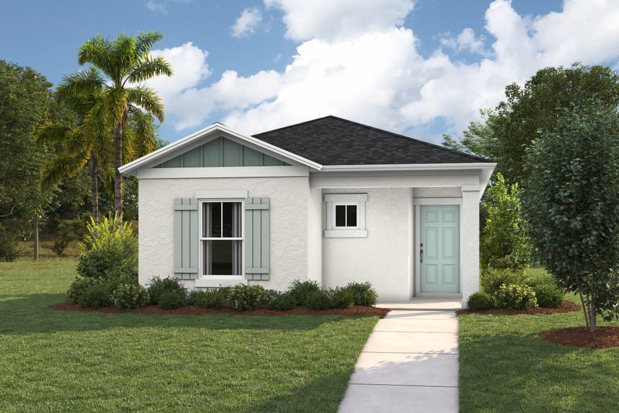 Representative exterior photo of a completed home built from the Sangria by Casa Fresca Homes in Pasadena Ridge, Dade City, FL (Image 1). Representative exterior photo of a completed home built from the Sangria by Casa Fresca Homes in Pasadena Ridge, Dade City, FL (Image 1).