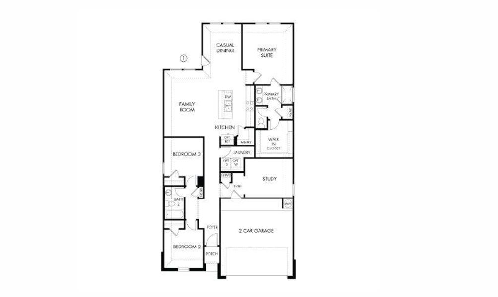 2D floor plan layout of this home in Sundance Cove - Premier Series, Crosby, TX (Image 2). 2D floor plan layout of this home in Sundance Cove - Premier Series, Crosby, TX (Image 2).