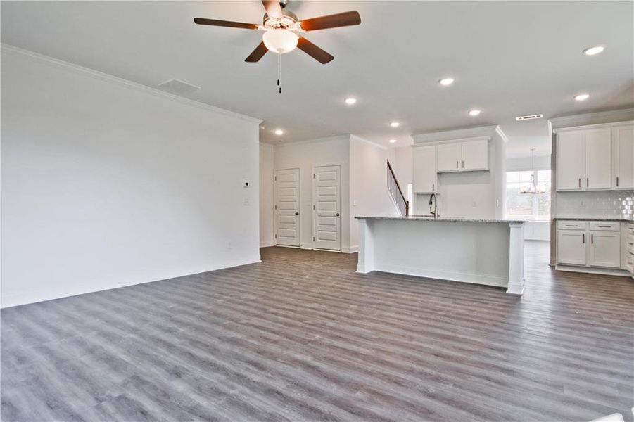 Spacious, unfurnished interior of a new home in Clark Farms, Flowery Branch (Image 42). Spacious, unfurnished interior of a new home in Clark Farms, Flowery Branch (Image 42).