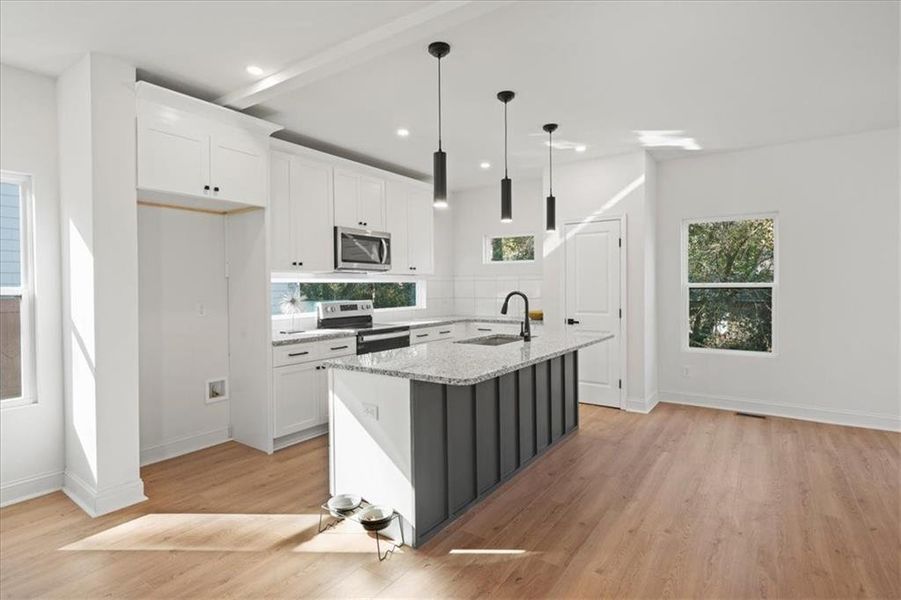 Furnished interior view inside a new home in , Atlanta (Image 13). Furnished interior view inside a new home in , Atlanta (Image 13).