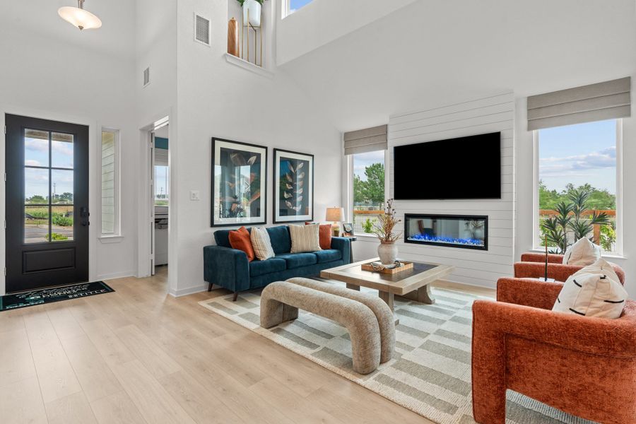 Furnished interior view inside a new home in The Crossvine – Garden Homes, Schertz (Image 10).