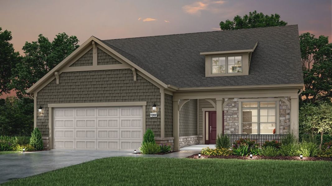 Representative exterior photo of a completed home built from the Torino by Epcon Communities in The Villas at Pinewood, Asheboro, NC (Image 21).